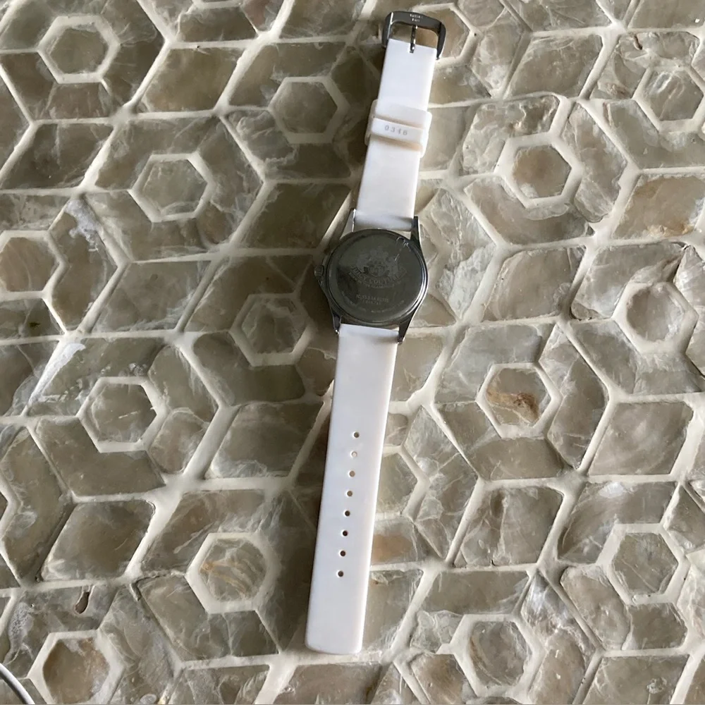 Juicy Couture Women's 1900670 Rich Girl White Jelly Watch w/Swarvoski crystals